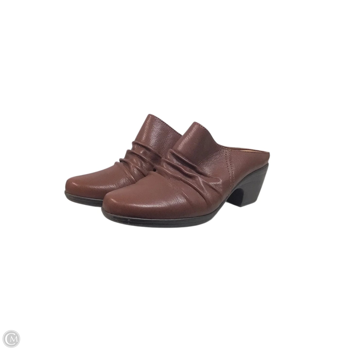 Shoes Heels Block By Clarks In Brown, Size: 7