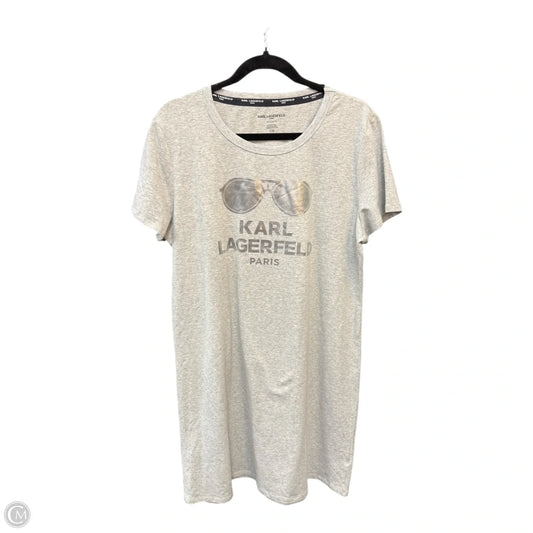 Dress Designer By Karl Lagerfeld In Grey, Size: Xl