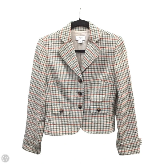 Blazer By Loft In Plaid Pattern, Size: 2