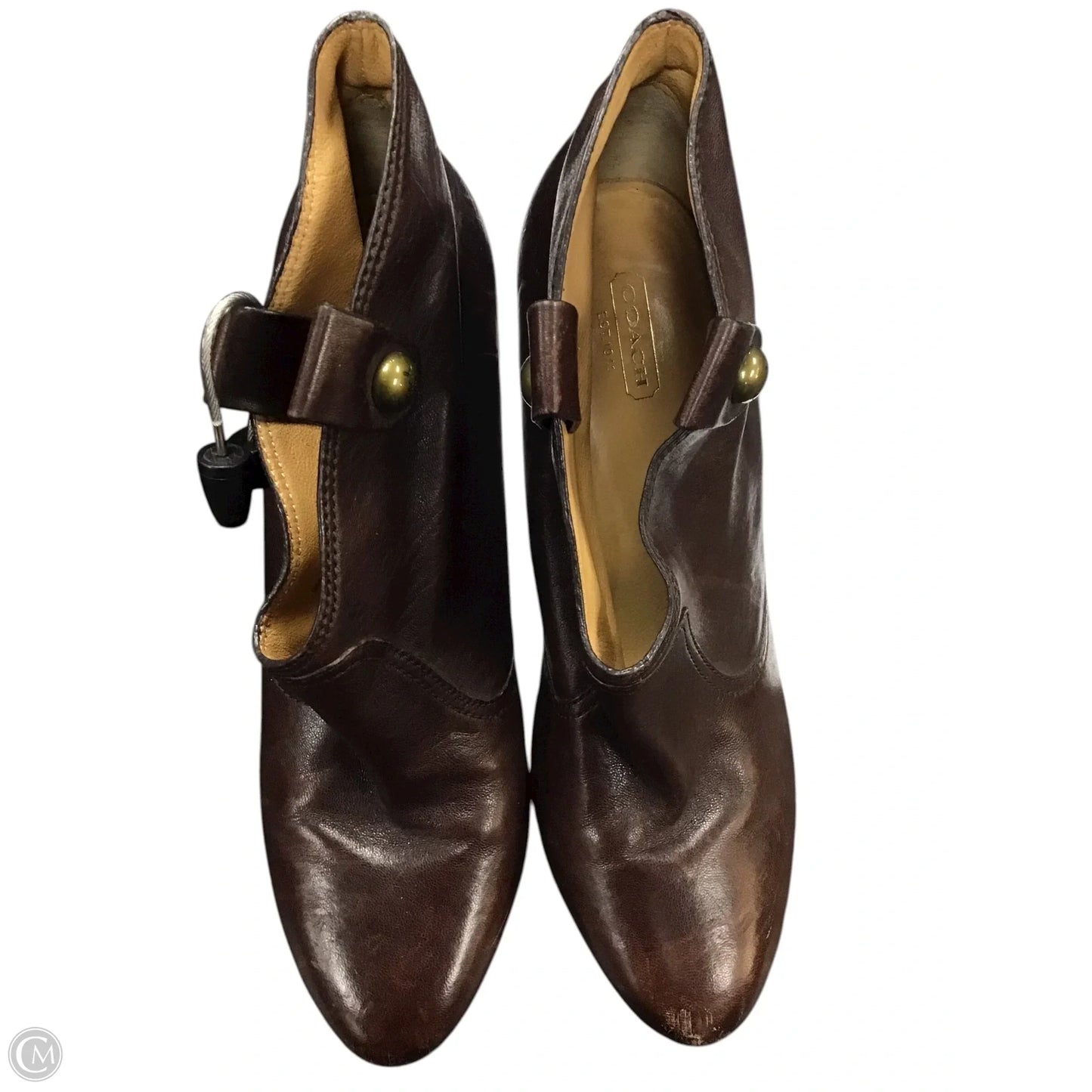 Boots Designer By Coach In Brown, Size: 10