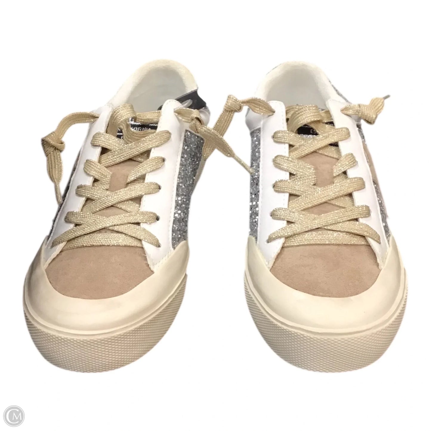 Shoes Sneakers By Cmb In Silver & Tan, Size: 7