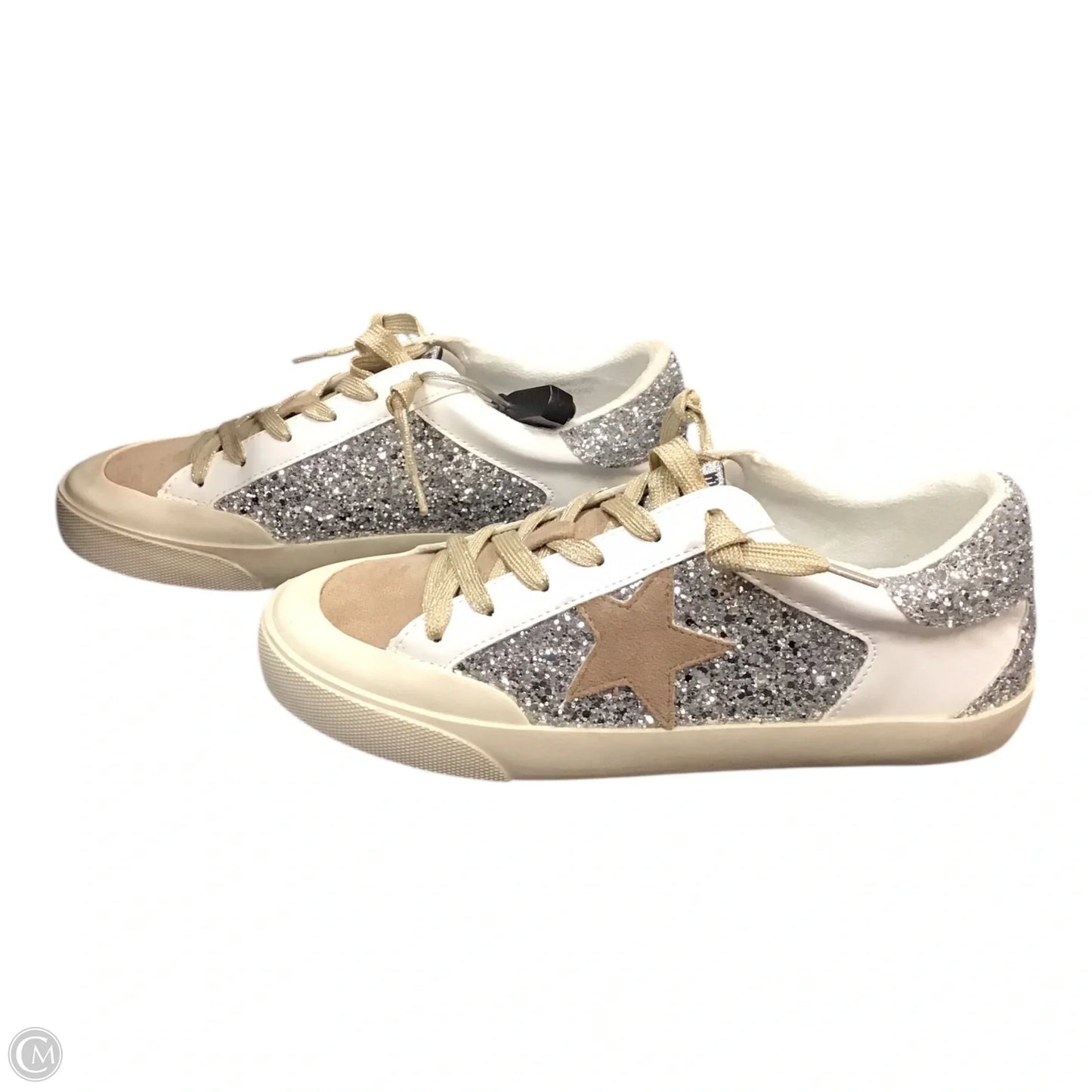 Shoes Sneakers By Cmb In Silver & Tan, Size: 7