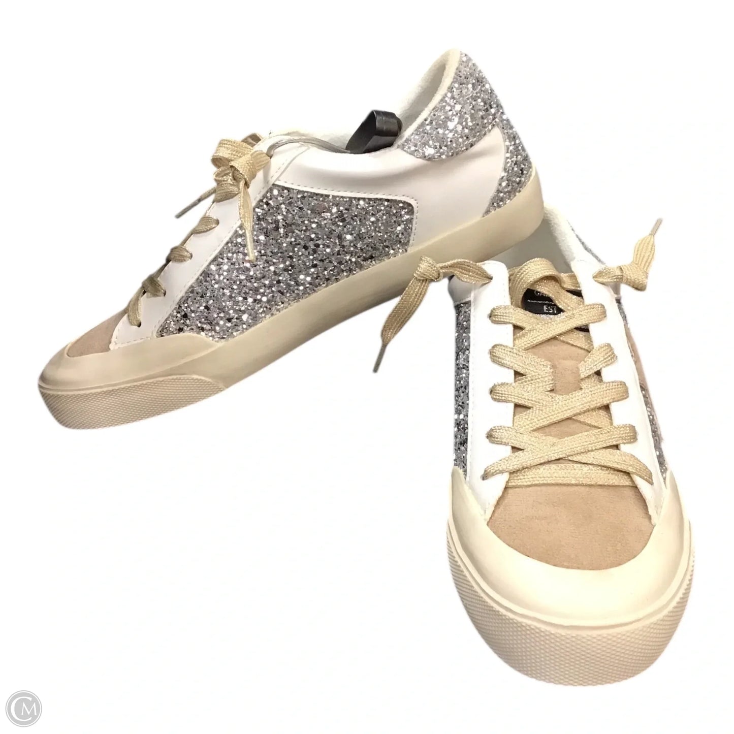 Shoes Sneakers By Cmb In Silver & Tan, Size: 7