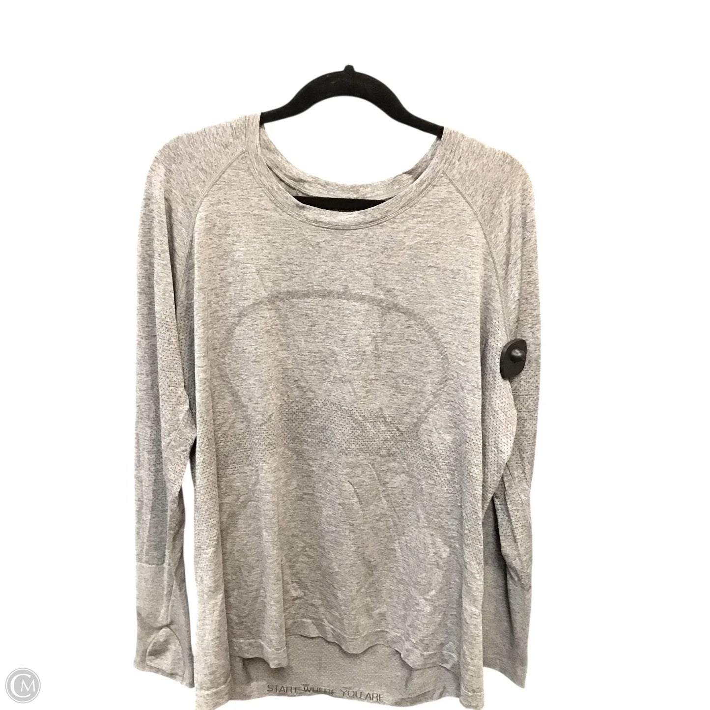 Athletic Top Long Sleeve Crewneck By Lululemon In Grey, Size: 20