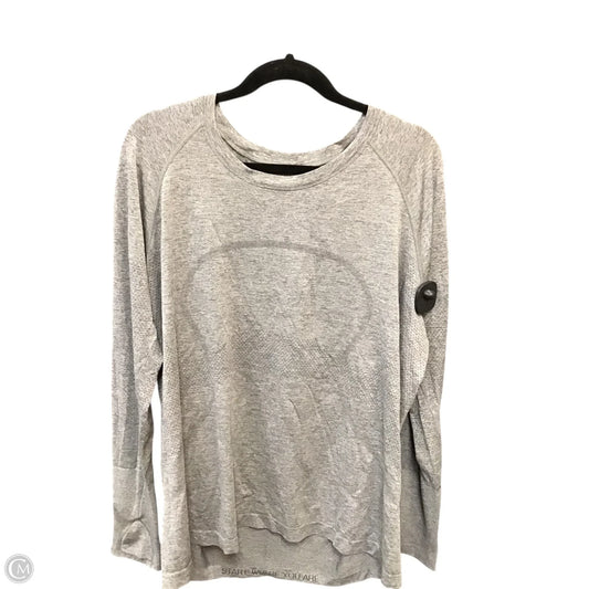 Athletic Top Long Sleeve Crewneck By Lululemon In Grey, Size: 20