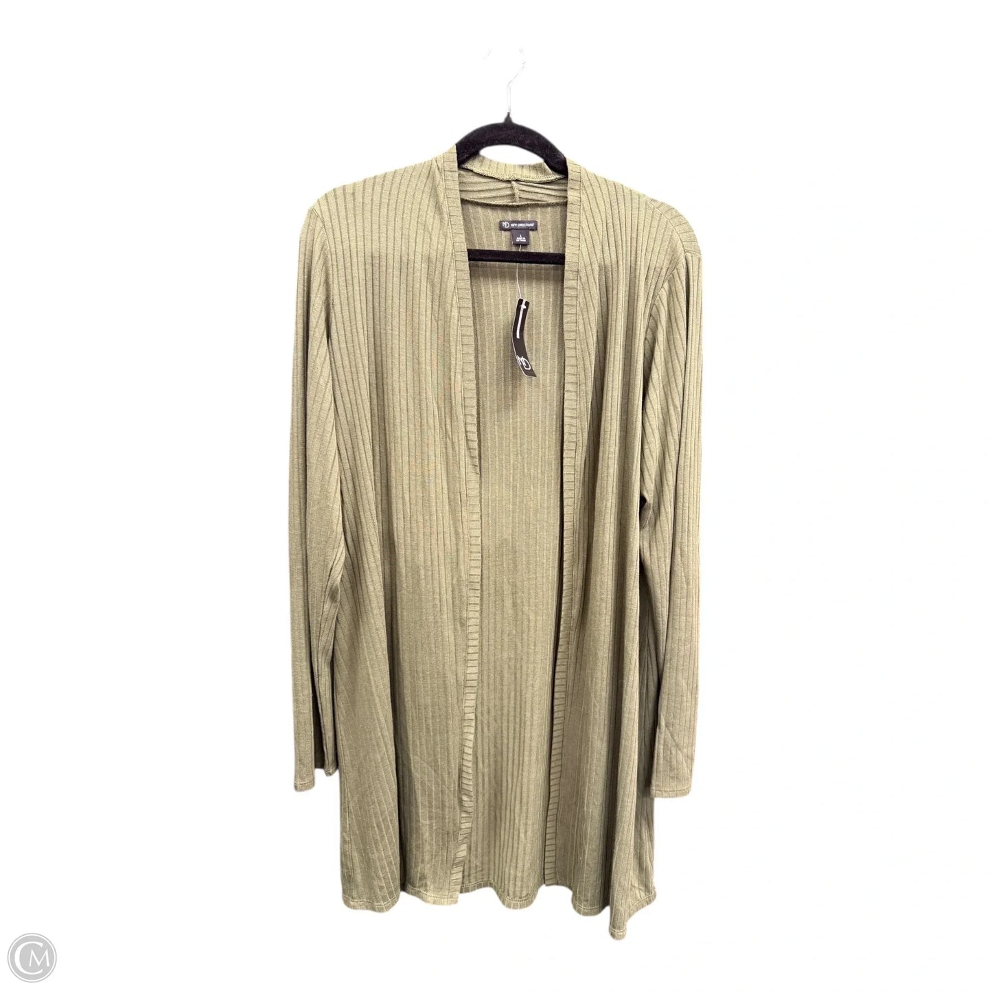 Sweater Cardigan By New Directions In Green, Size: L
