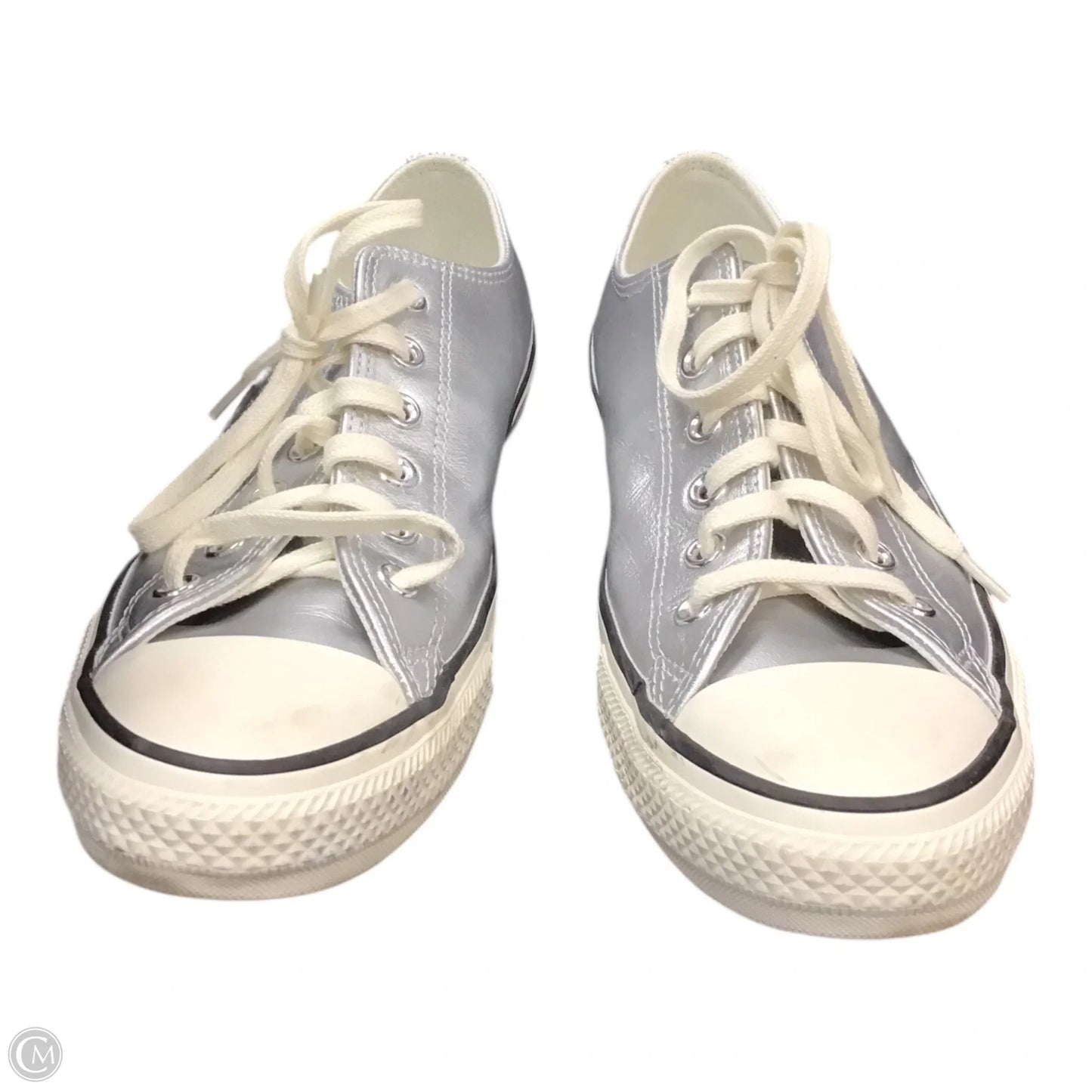 Shoes Sneakers By Converse In Silver, Size: 9.5