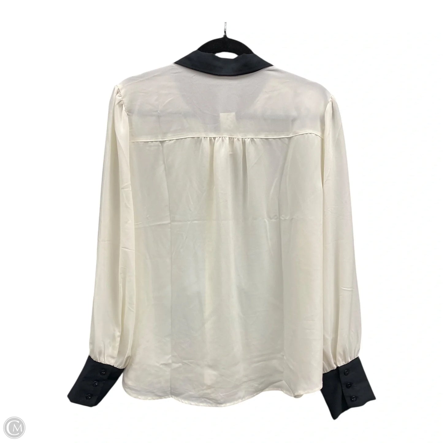 Blouse Long Sleeve By Ann Taylor In Cream, Size: Xl