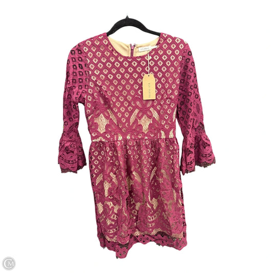 Dress Casual Short By Blu Pepper In Maroon, Size: S