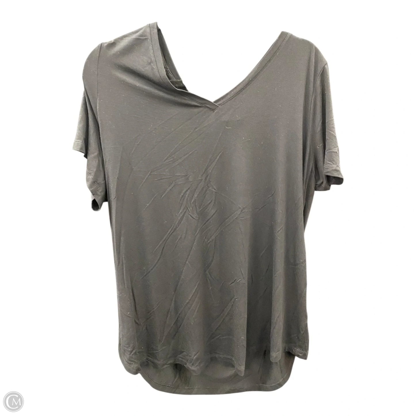 Top Short Sleeve By Jm Collections In Black, Size: 2x