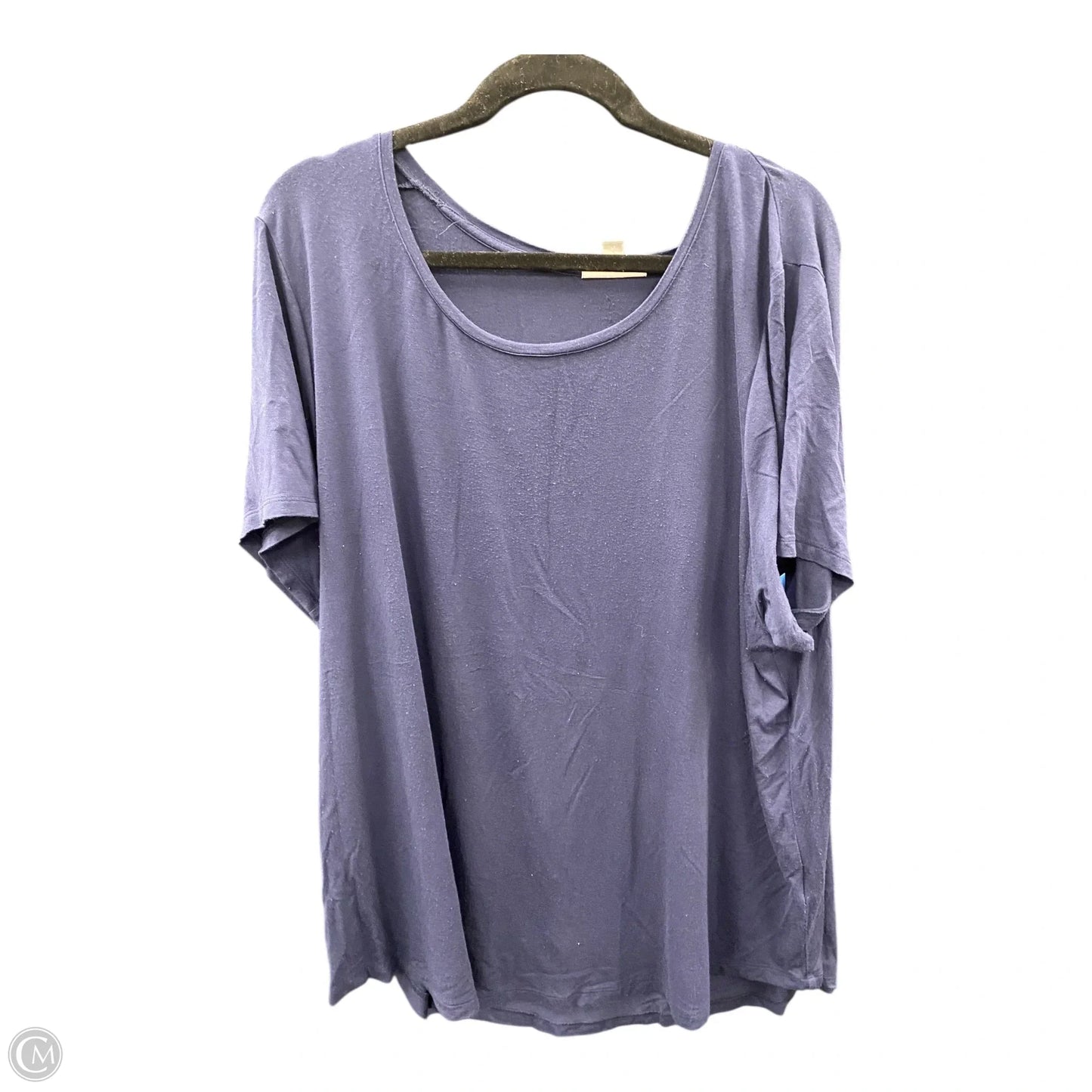 Top Short Sleeve By Jm Collections In Navy, Size: 3x