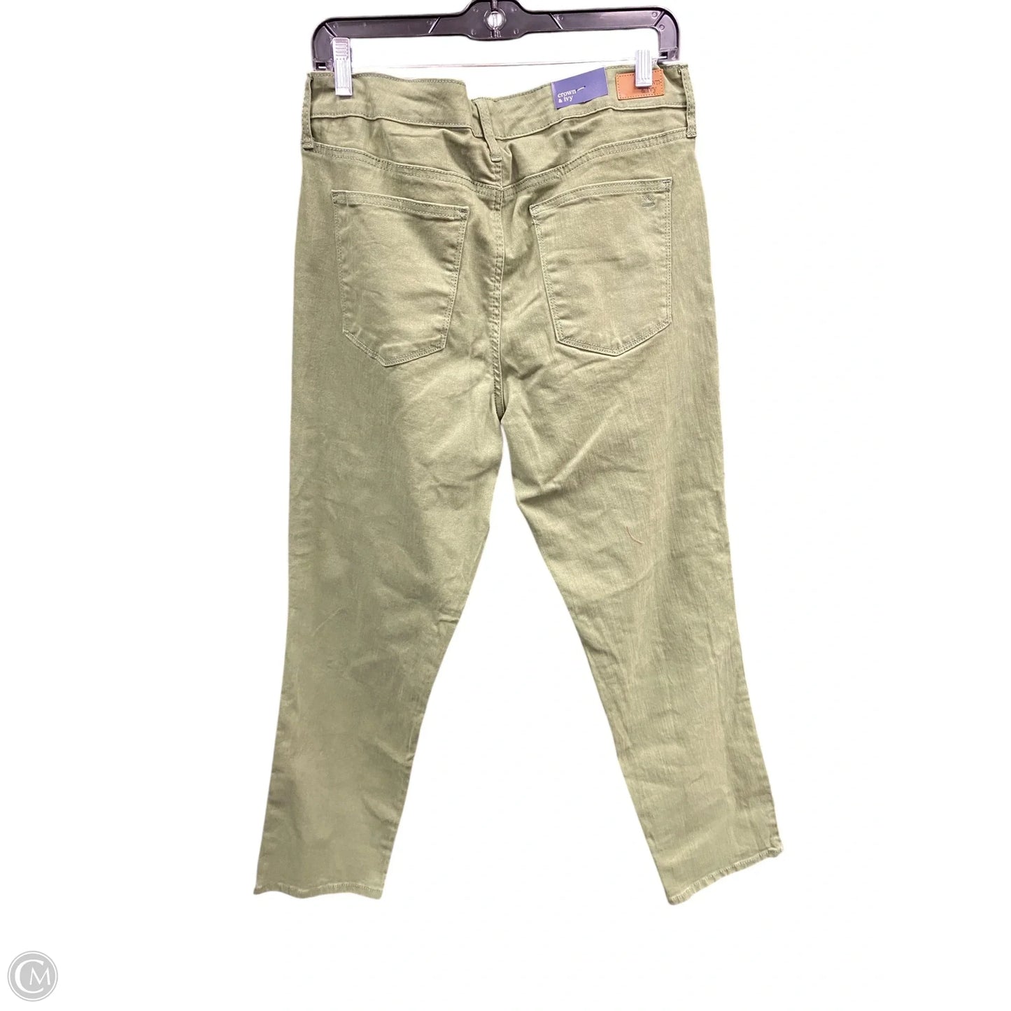 Jeans Straight By Crown And Ivy In Green, Size: 12