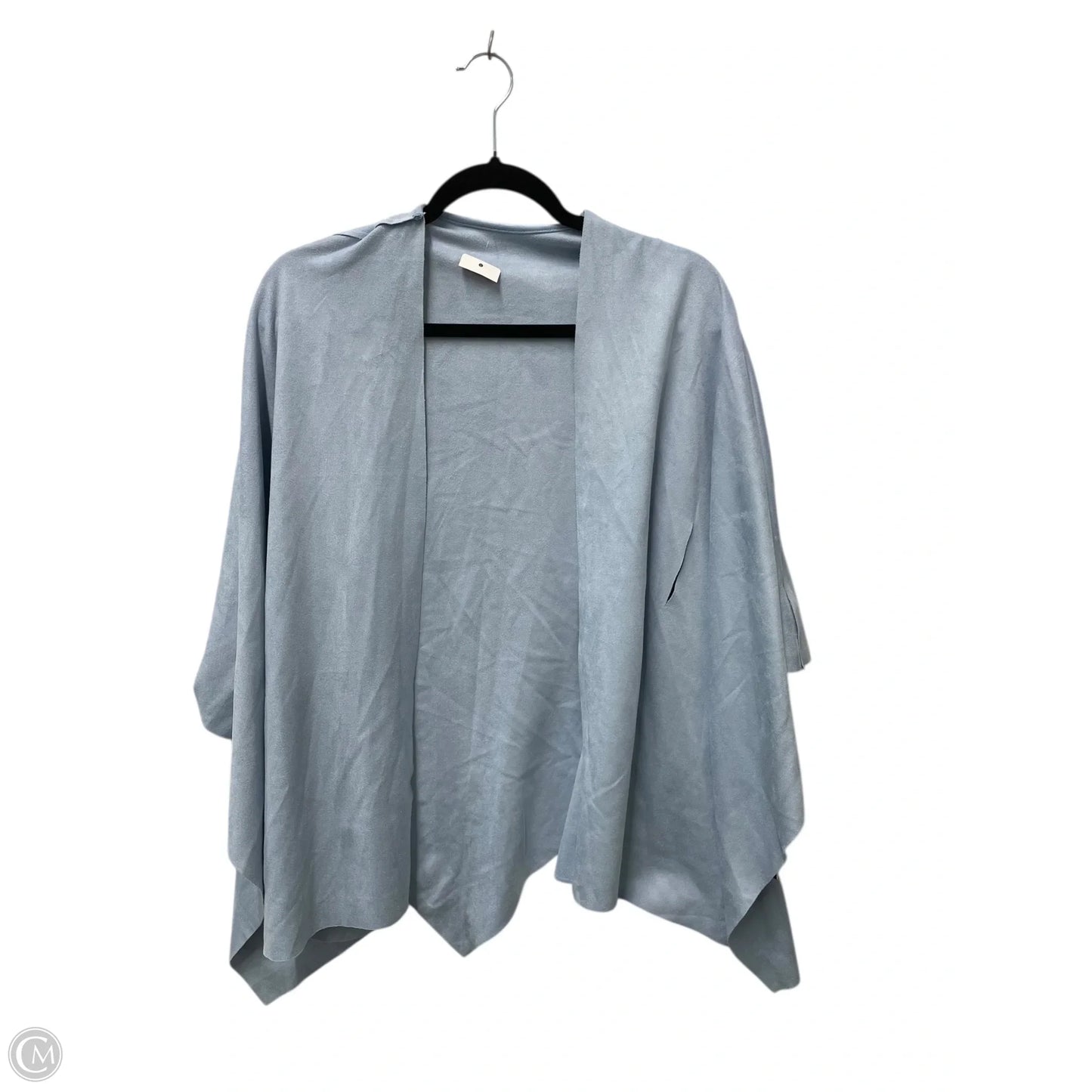 Poncho By Clothes Mentor In Blue, Size: Osfm