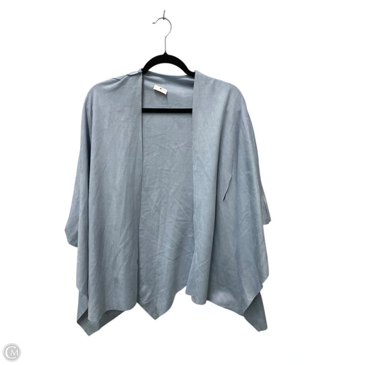 Poncho By Clothes Mentor In Blue, Size: Osfm