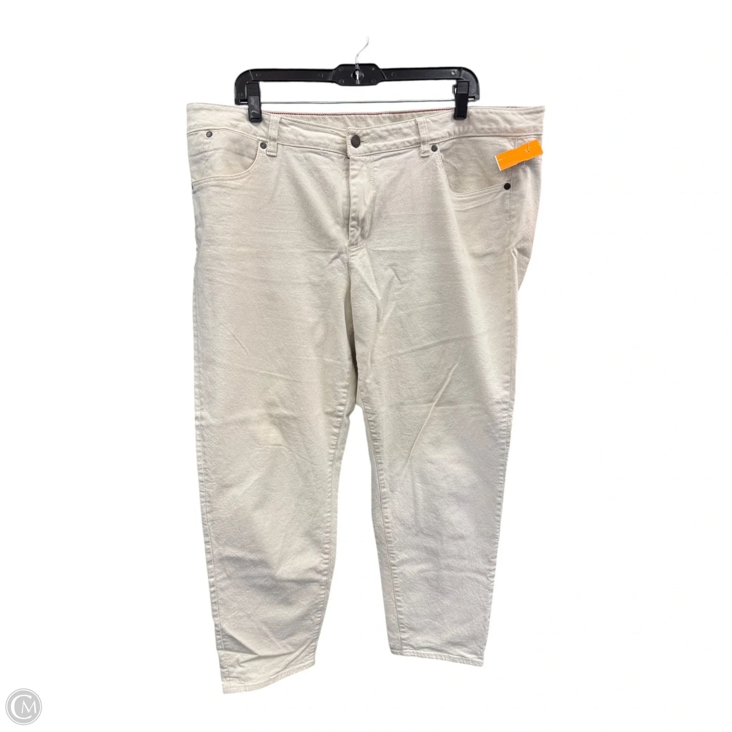 Jeans Straight By Talbots In Cream, Size: 18