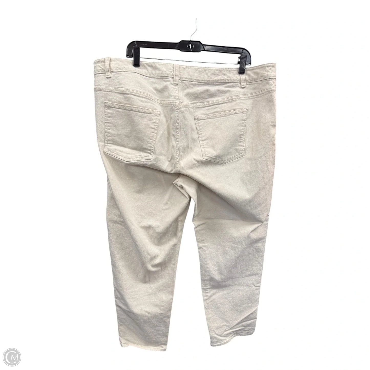 Jeans Straight By Talbots In Cream, Size: 18