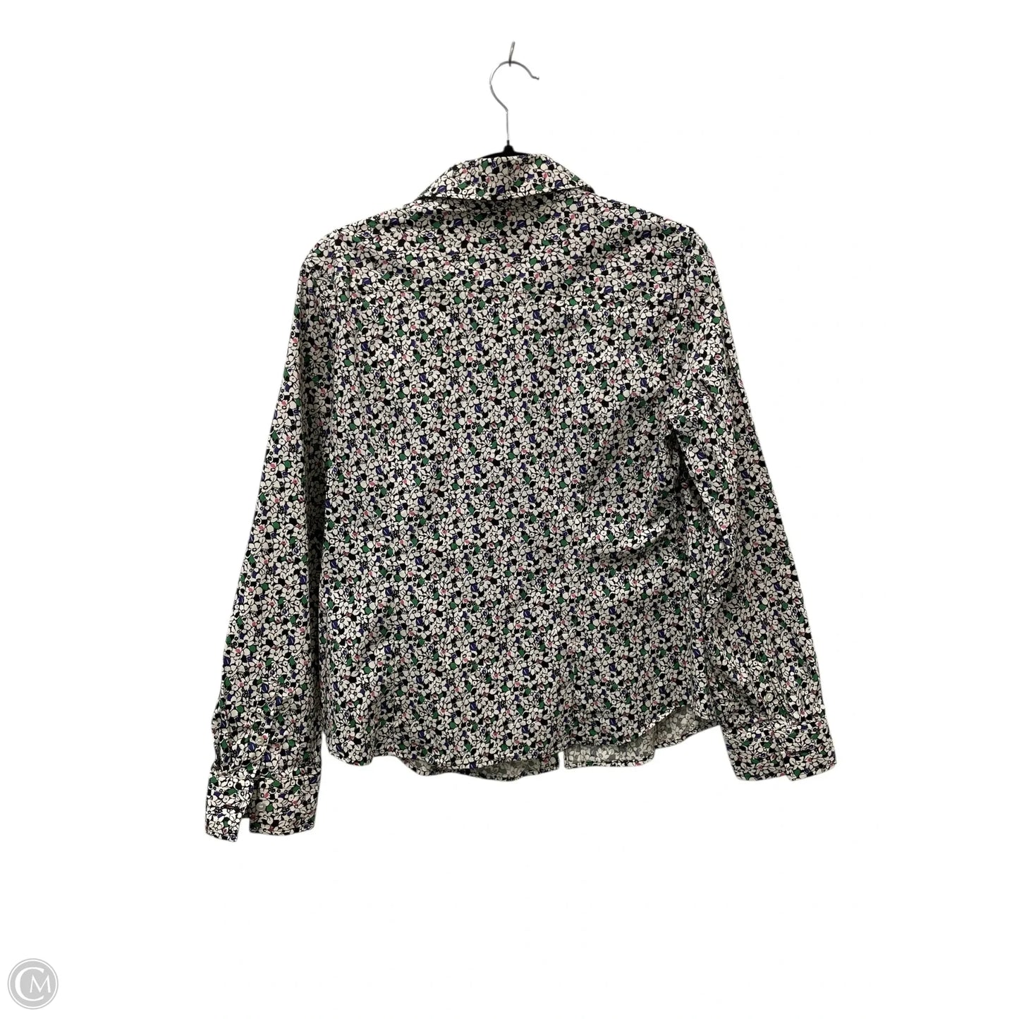 Blouse Long Sleeve By Talbots In Black & White, Size: 12p