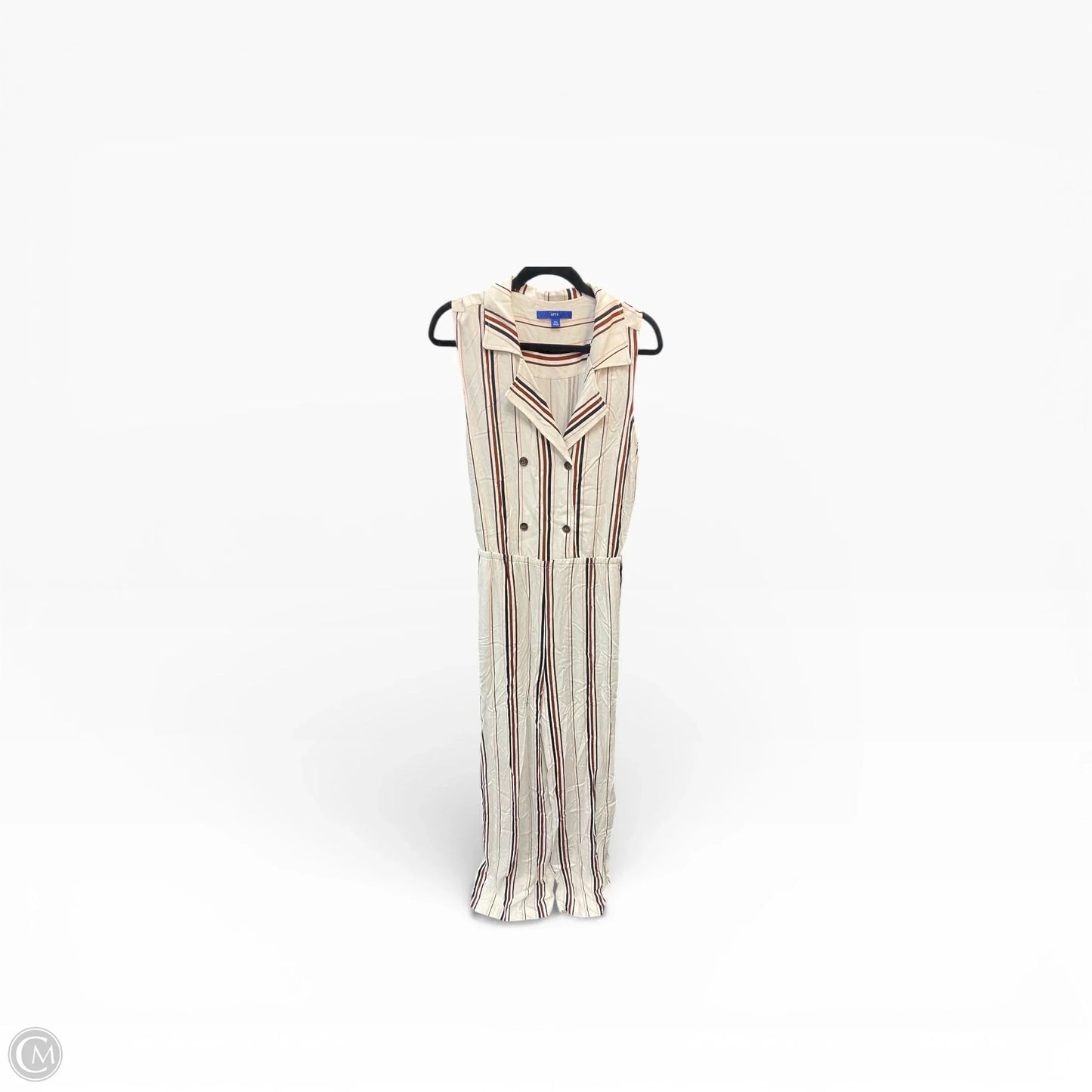 Jumpsuit By Apt 9 In Striped Pattern, Size: Xxl