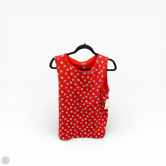 Top Sleeveless By Croft And Barrow In Blue & Red & White, Size: Lp