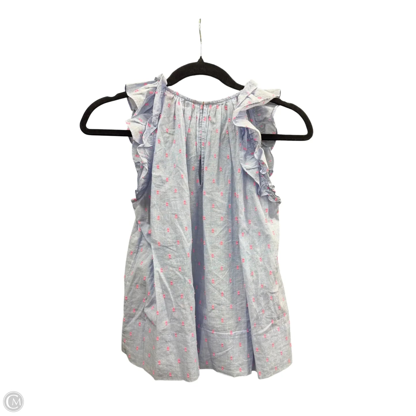 Top Short Sleeve Designer By Lilly Pulitzer In Blue & Pink, Size: Xxs