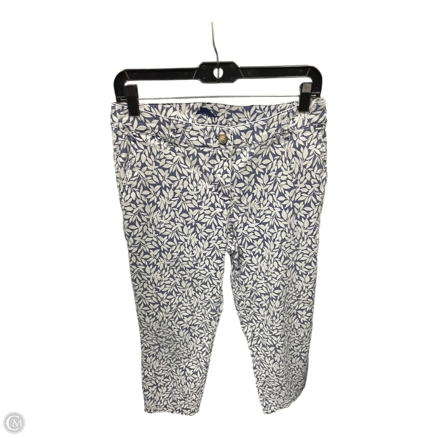 Pants Cropped By Tommy Bahama In Blue & White, Size: 6