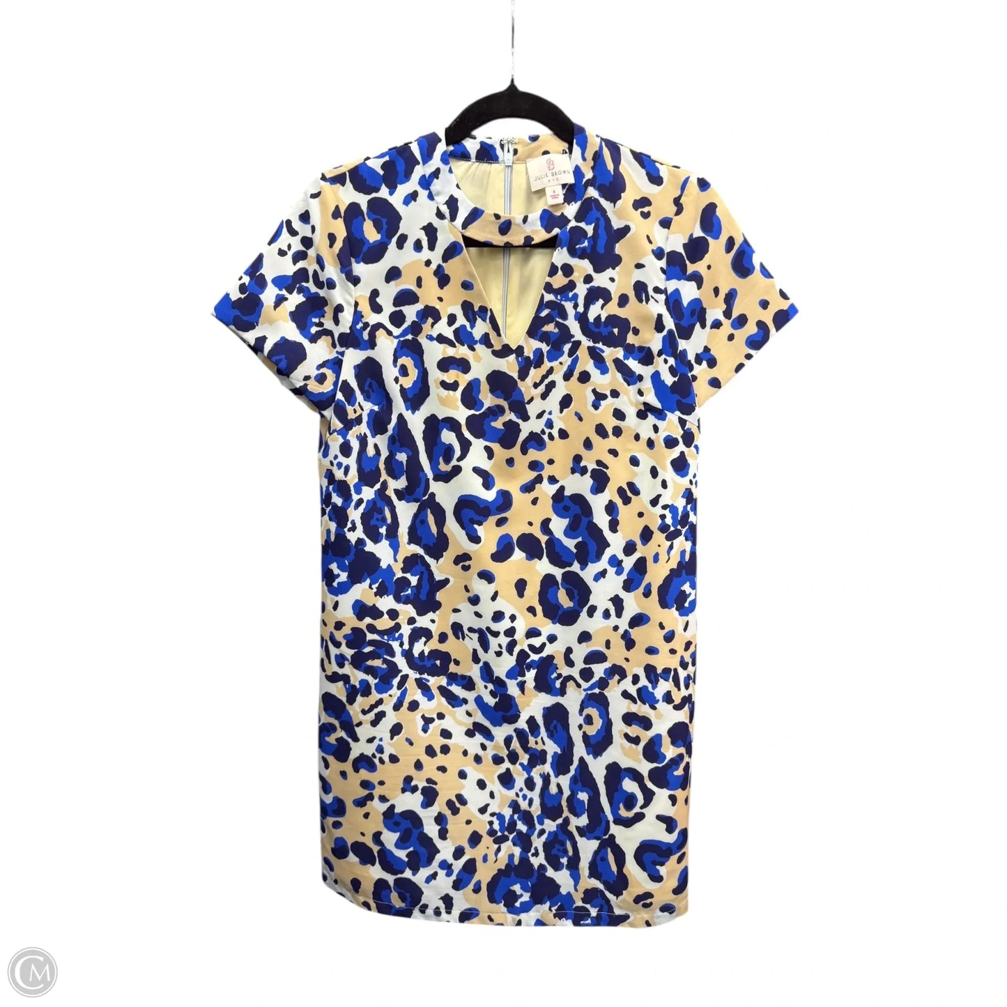 Dress Casual Short By Julie Brown In Blue & Cream, Size: 4