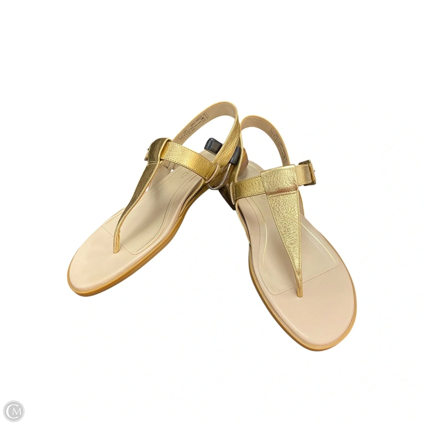 Sandals Flats By Vionic In Gold, Size: 7.5