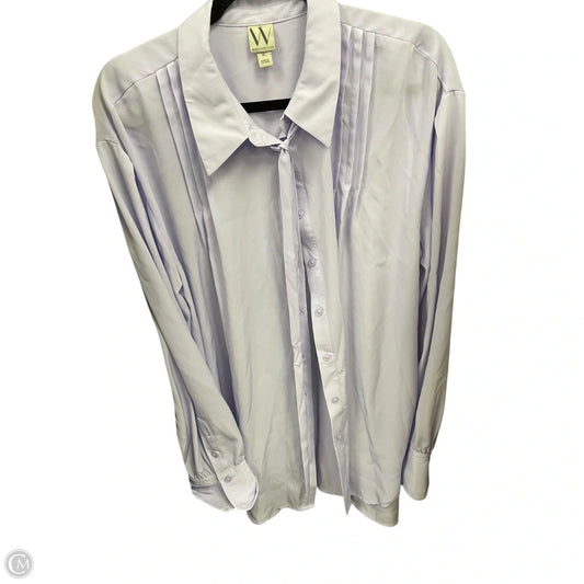 Blouse Long Sleeve By Worthington In Purple, Size: Xl
