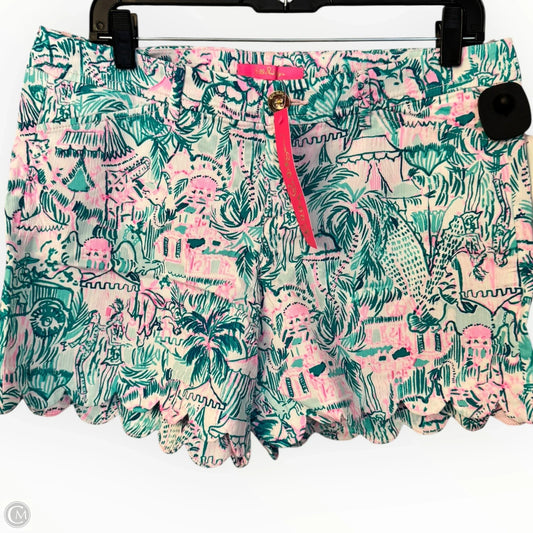 Shorts Designer By Lilly Pulitzer In Green & Pink, Size: 10