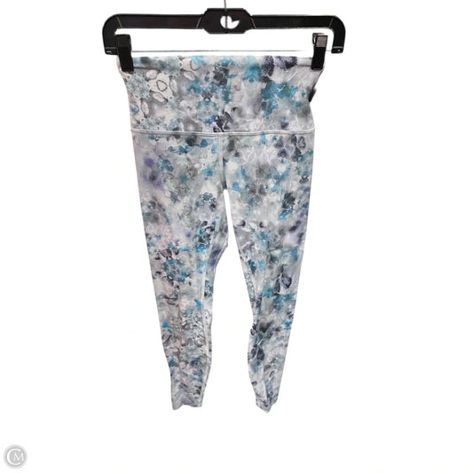 Athletic Leggings By Lululemon In Blue & Grey, Size: 4