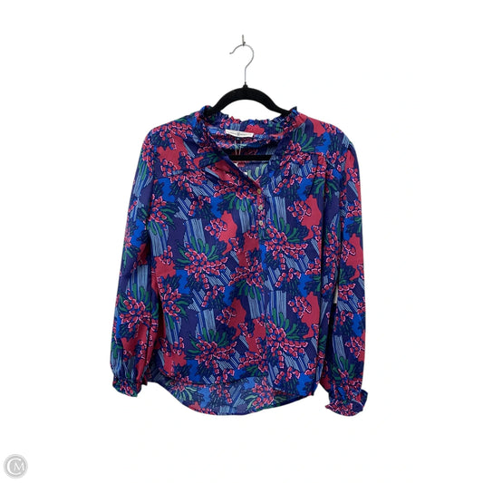 Blouse Long Sleeve By Michelle Mcdowell In Blue & Pink, Size: S