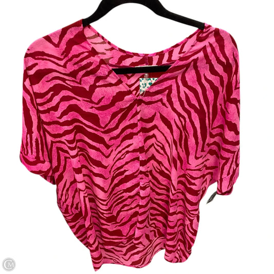 Blouse Short Sleeve By Jodifl In Pink & Red, Size: S