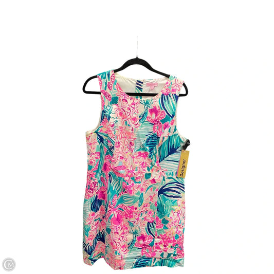 Dress Designer By Lilly Pulitzer In Green & Pink, Size: 14