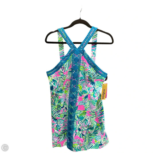 Dress Designer By Lilly Pulitzer In Green & Pink, Size: 14