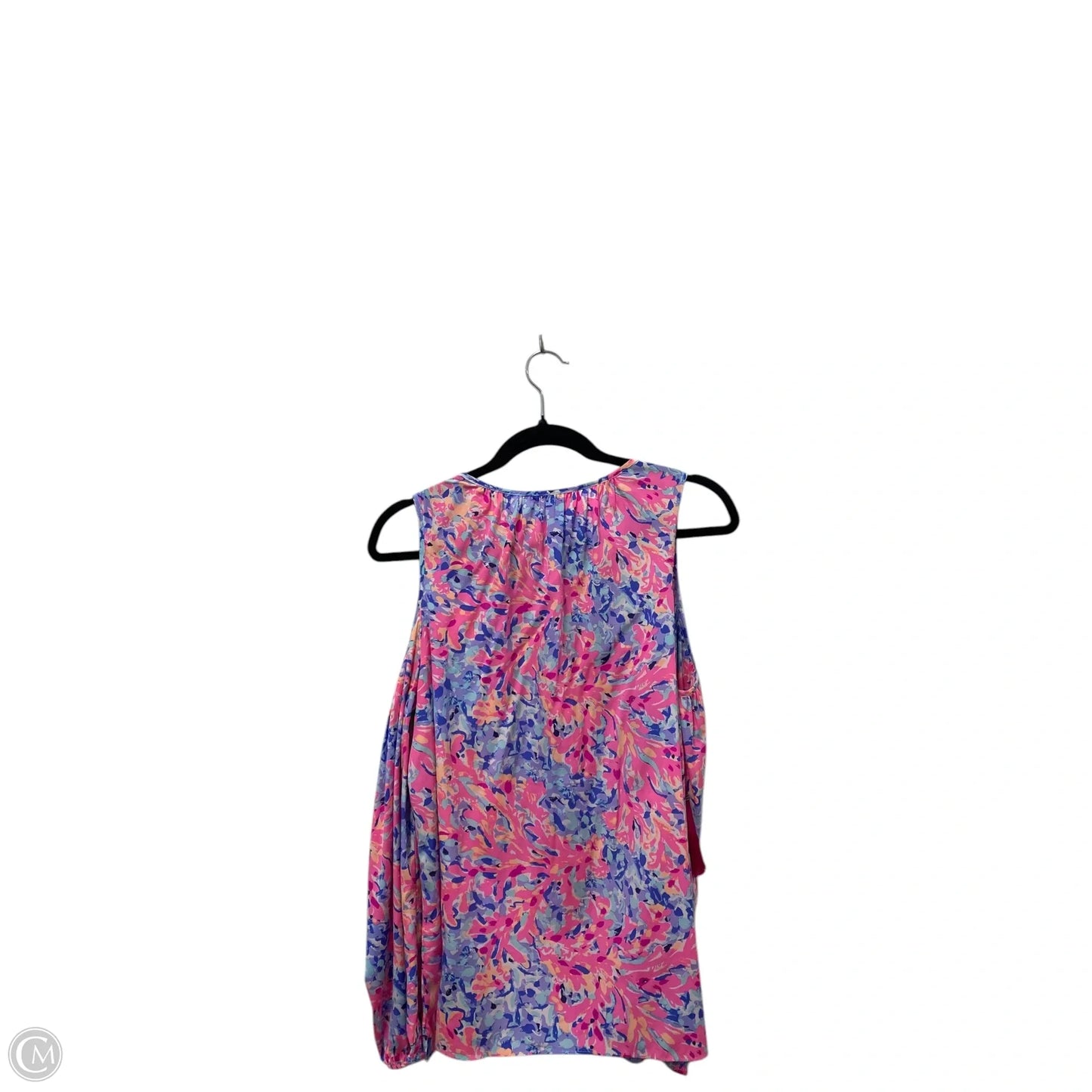 Blouse Designer By Lilly Pulitzer In Blue & Pink, Size: S