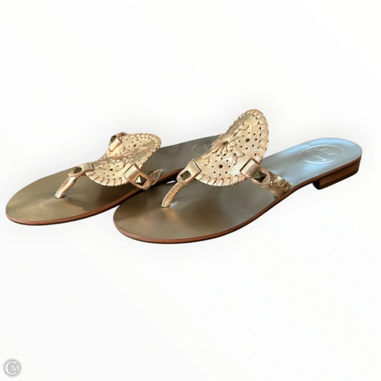 Sandals Flats By Jack Rogers In Gold, Size: 7.5