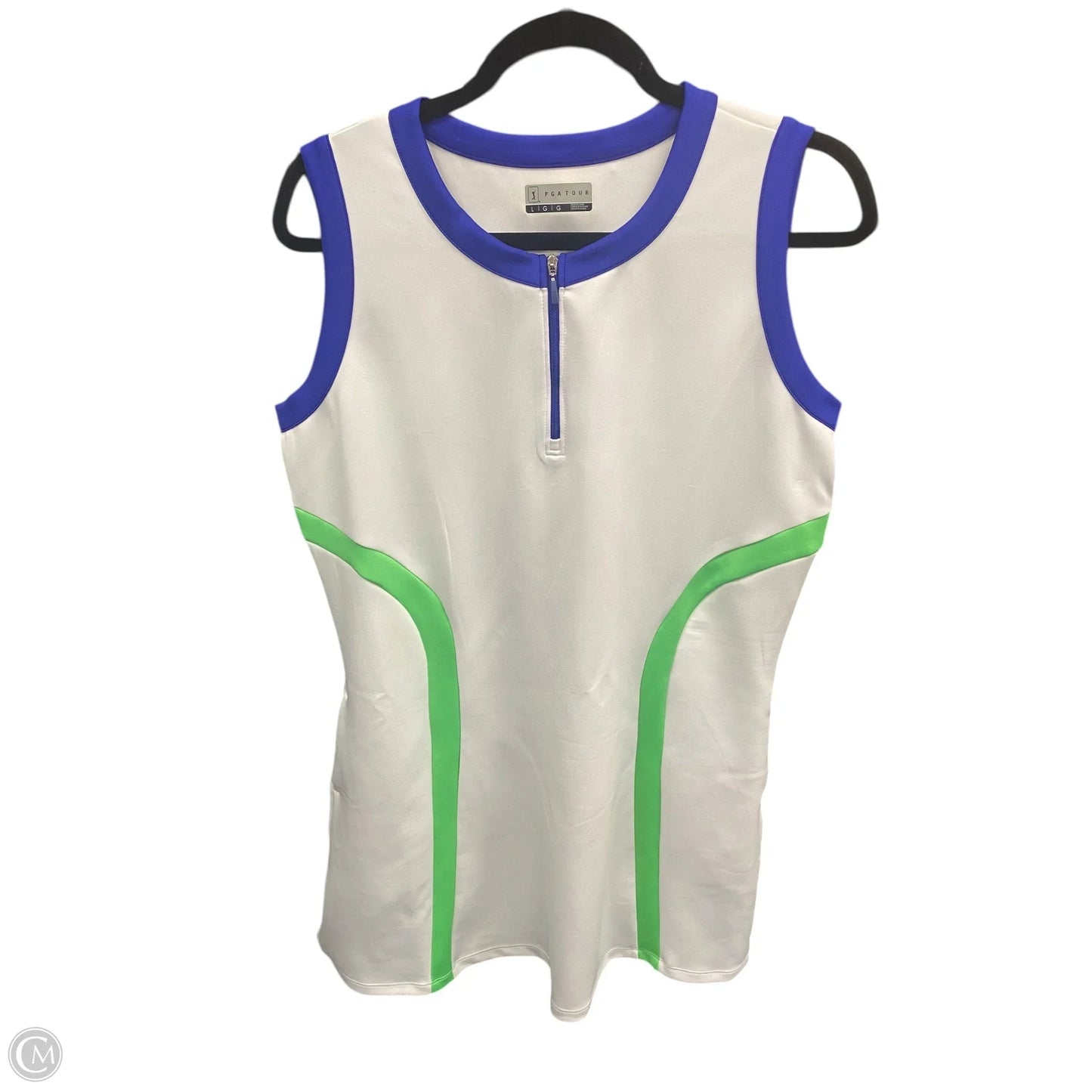Dress Casual Short By Pga Tour In Blue & White, Size: L