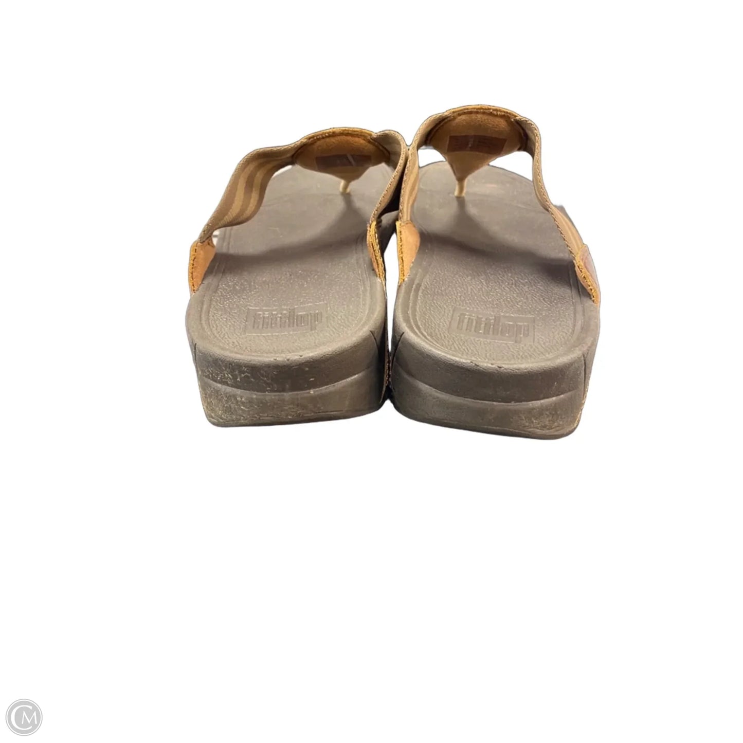 Sandals Heels Wedge By Fitflop In Bronze, Size: 10