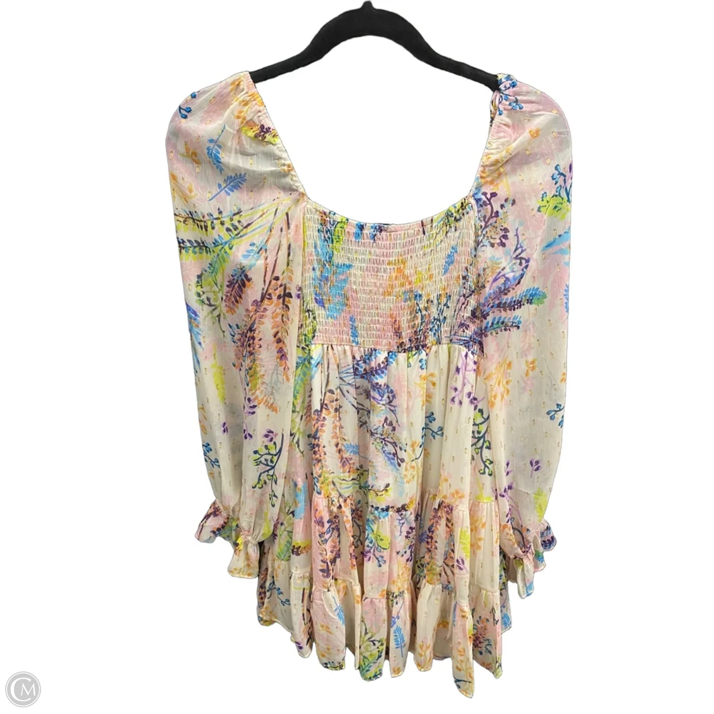 Dress Casual Short By Clothes Mentor In Blue & Cream, Size: S