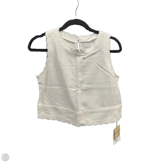 Blouse Sleeveless By Cmc In Ivory, Size: Xs