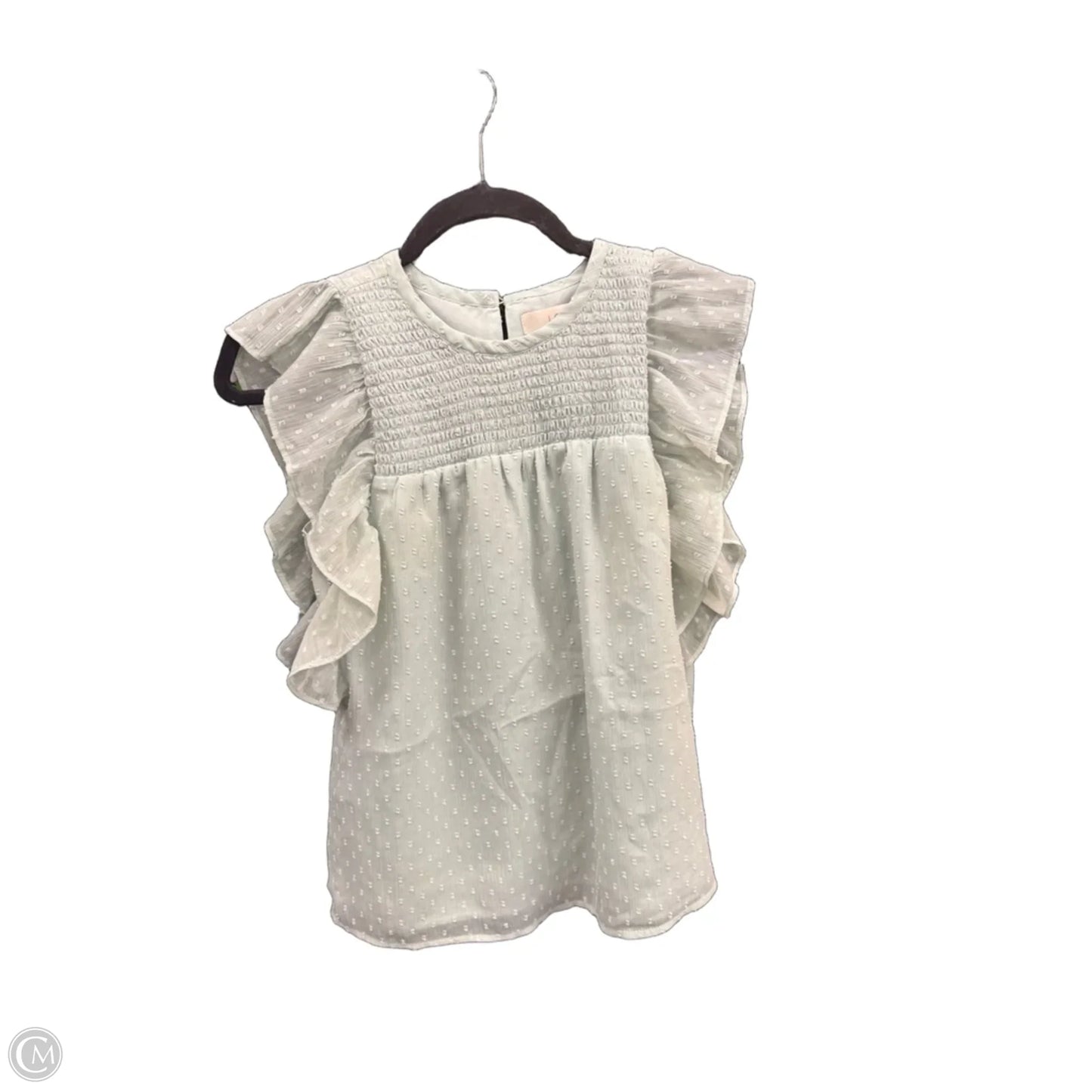 Blouse Short Sleeve By Loft In Green, Size: Xsp