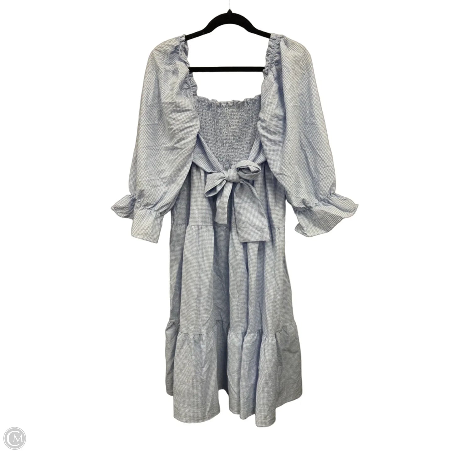 Dress Casual Short By Clothes Mentor In Blue & White, Size: L