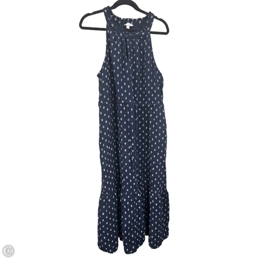 Dress Casual Maxi By Time And Tru In Blue & White, Size: 2x