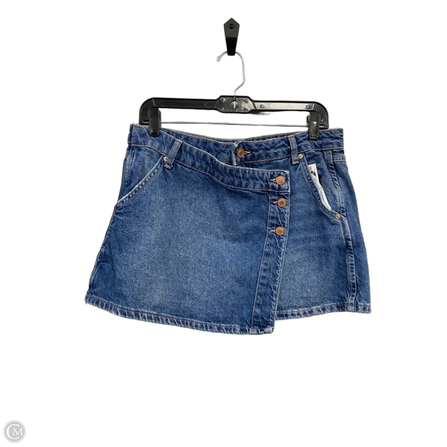 Skirt Mini & Short By Free People In Blue Denim, Size: 8