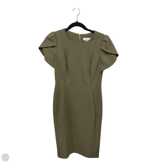 Dress Casual Midi By Calvin Klein In Green, Size: 8