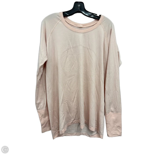 Athletic Top Long Sleeve Crewneck By Lululemon In Pink, Size: 18
