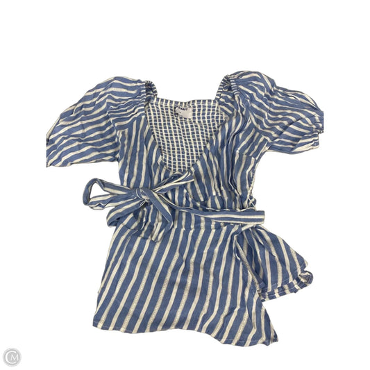 Top Short Sleeve By Old Navy In Blue & White, Size: Xs