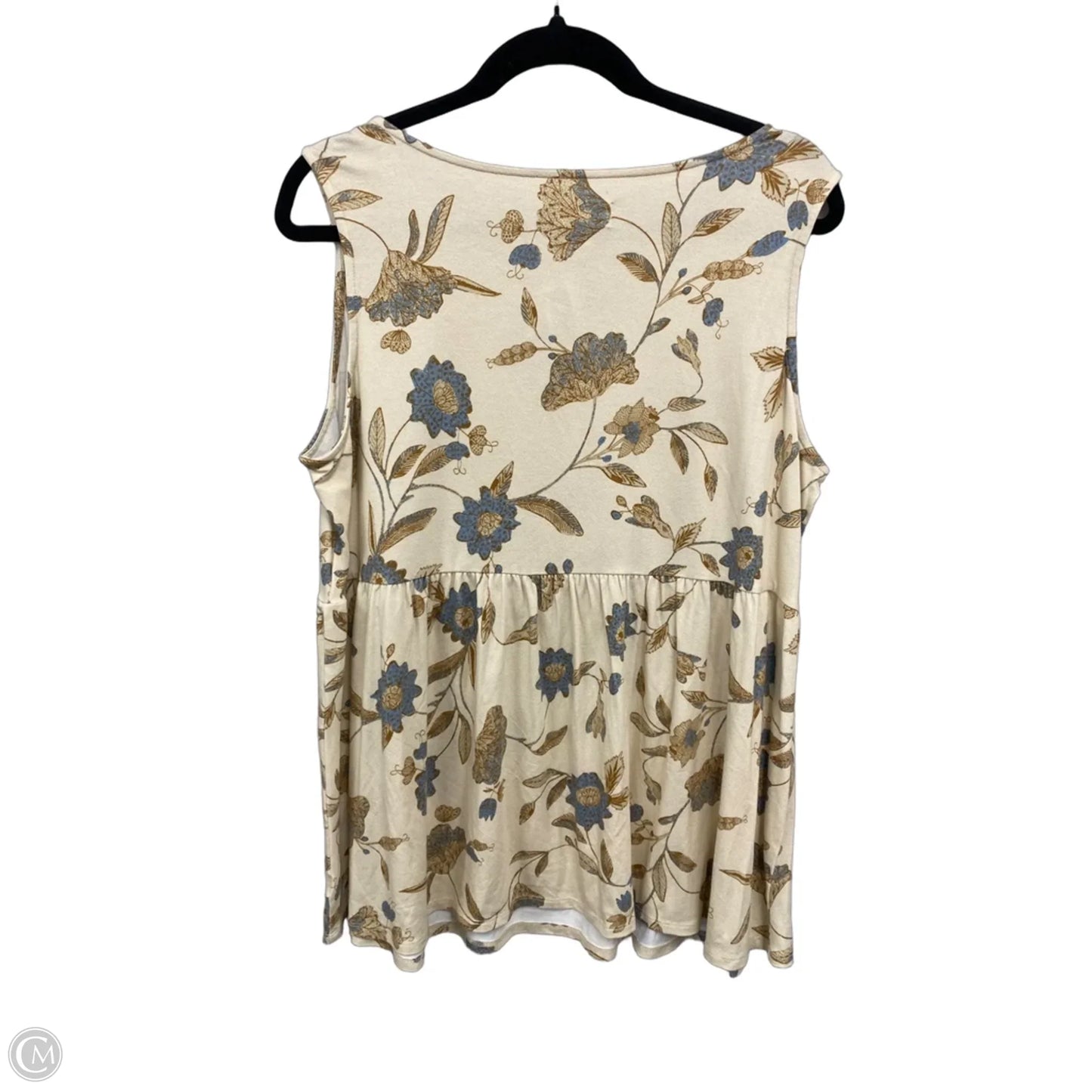 Top Sleeveless By Wonderly In Cream, Size: Xl