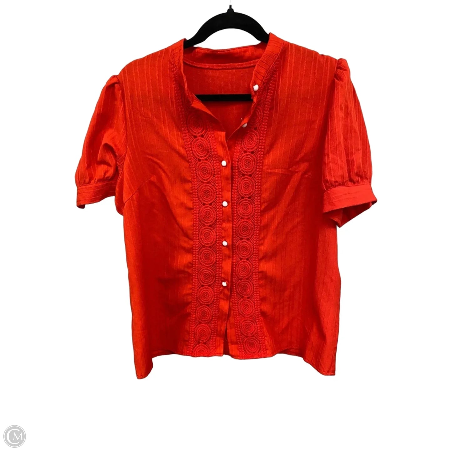Top Short Sleeve By Shein In Orange, Size: 12