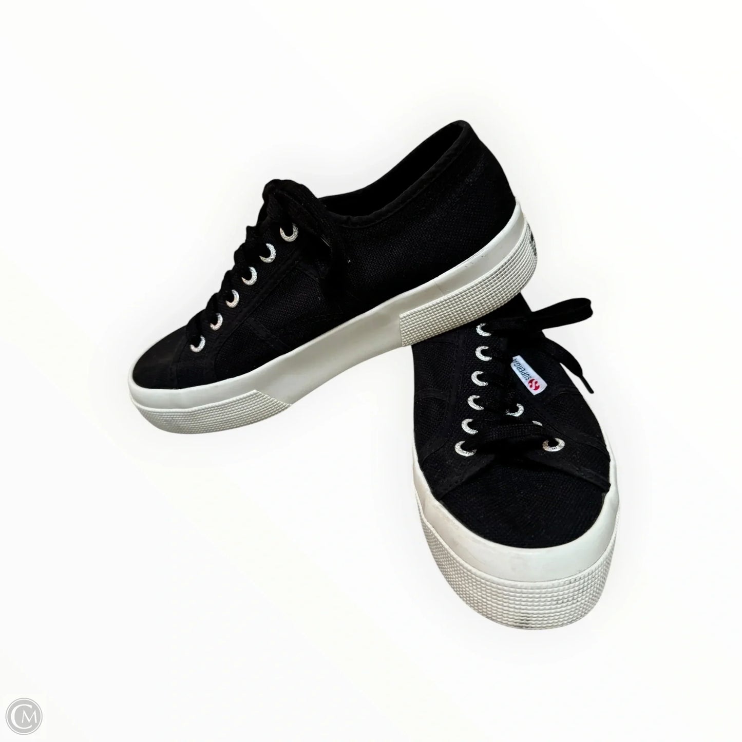 Shoes Sneakers By Superga In Black, Size: 8.5